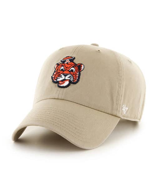 Auburn Tigers 47 Brand Vintage Khaki Clean Up Adjustable Hat