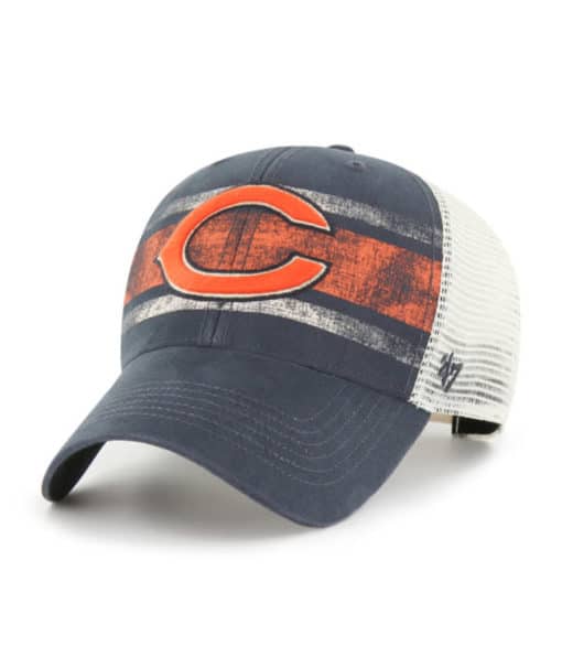 Chicago Bears 47 Brand Interlude Vintage Navy MVP Mesh Snapback Hat