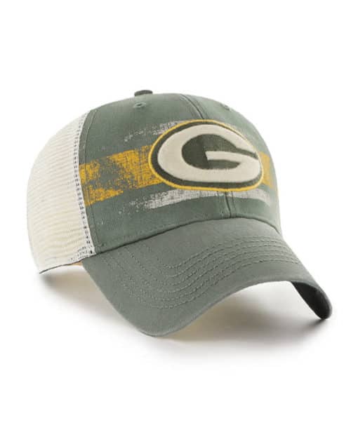 Green Bay Packers 47 Brand Interlude Vintage Green MVP Mesh Snapback Hat - Image 3
