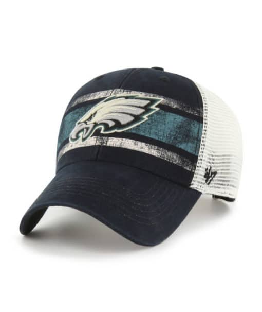 Philadelphia Eagles 47 Brand Interlude Vintage Black MVP Mesh Snapback Hat