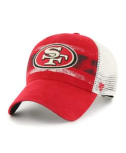 San Francisco 49ers 47 Brand Interlude Vintage Red MVP Mesh Snapback Hat