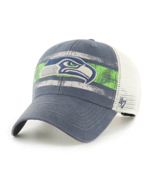Seattle Seahawks 47 Brand Interlude Vintage Navy MVP Mesh Snapback Hat