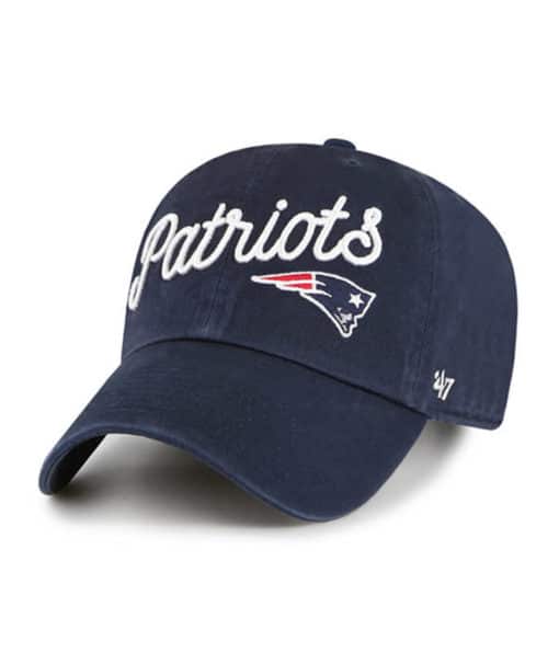 New England Patriots Women's 47 Brand Millie Navy Clean Up Adjustable Hat