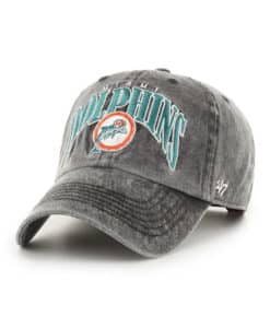 Miami Dolphins 47 Brand Vintage Black Clean Up Snapback Hat