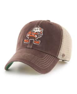 Cleveland Browns 47 Brand Legacy Brown Trawler Clean Up Mesh Snapback Hat