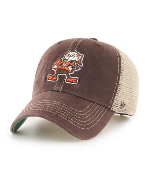 Cleveland Browns 47 Brand Legacy Brown Trawler Clean Up Mesh Snapback Hat