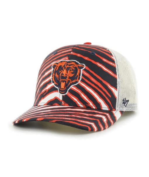 Chicago Bears 47 Brand Zubaz Navy Trucker Mesh Adjustable Hat