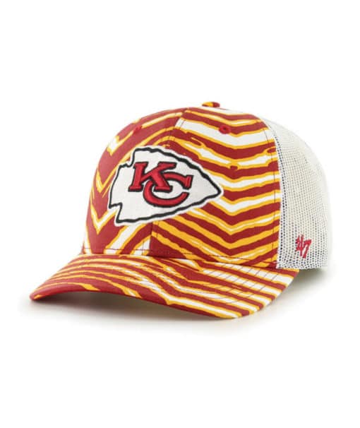 Kansas City Chiefs 47 Brand Zubaz Red Trucker Mesh Adjustable Hat