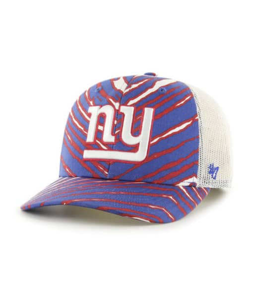 New York Giants 47 Brand Zubaz Blue Trucker Mesh Adjustable Hat
