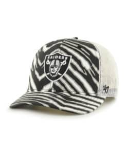 Las Vegas Raiders 47 Brand Zubaz Black Trucker Mesh Adjustable Hat