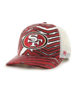 San Francisco 49ers 47 Brand Zubaz Red Trucker Mesh Adjustable Hat