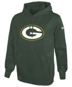 Green Bay Packers Men's New Era Dark Green Stadium Logo Pullover Hoodie