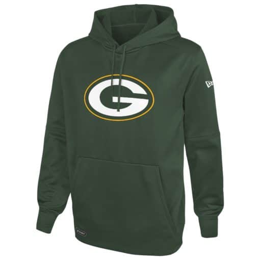 Green Bay Packers Men's New Era Dark Green Stadium Logo Pullover Hoodie