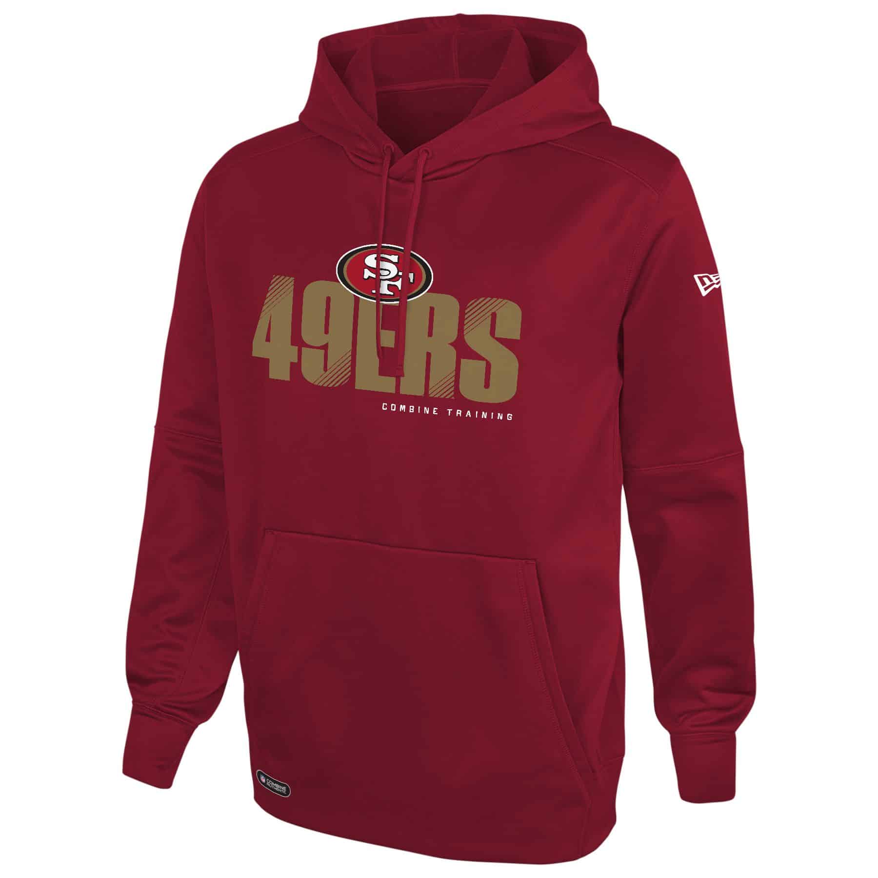 San Francisco 49ers Men's New Era Burgundy Hard Hash Pullover Hoodie ...