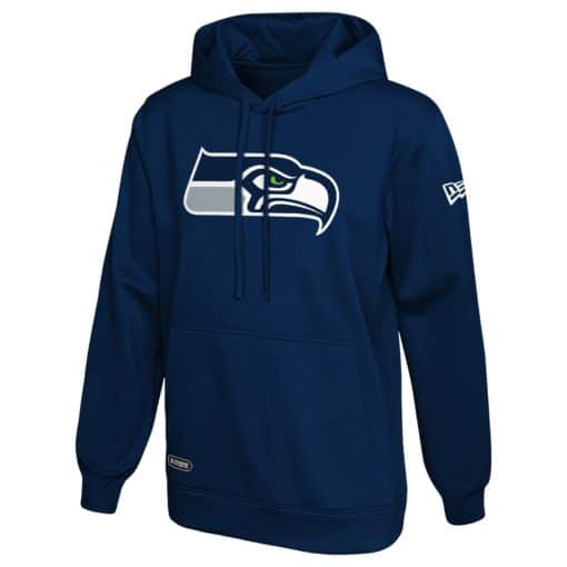 Seattle Seahawks Men's New Era Stadium Navy Pullover Hoodie