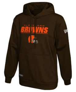 Cleveland Browns Men's New Era Brown Stated Pullover Hoodie