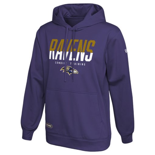 Baltimore Ravens Men's New Era Purple Big Stage Pullover Hoodie