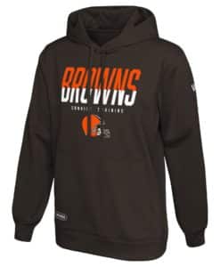 Cleveland Browns Men's New Era Brown Big Stage Pullover Hoodie