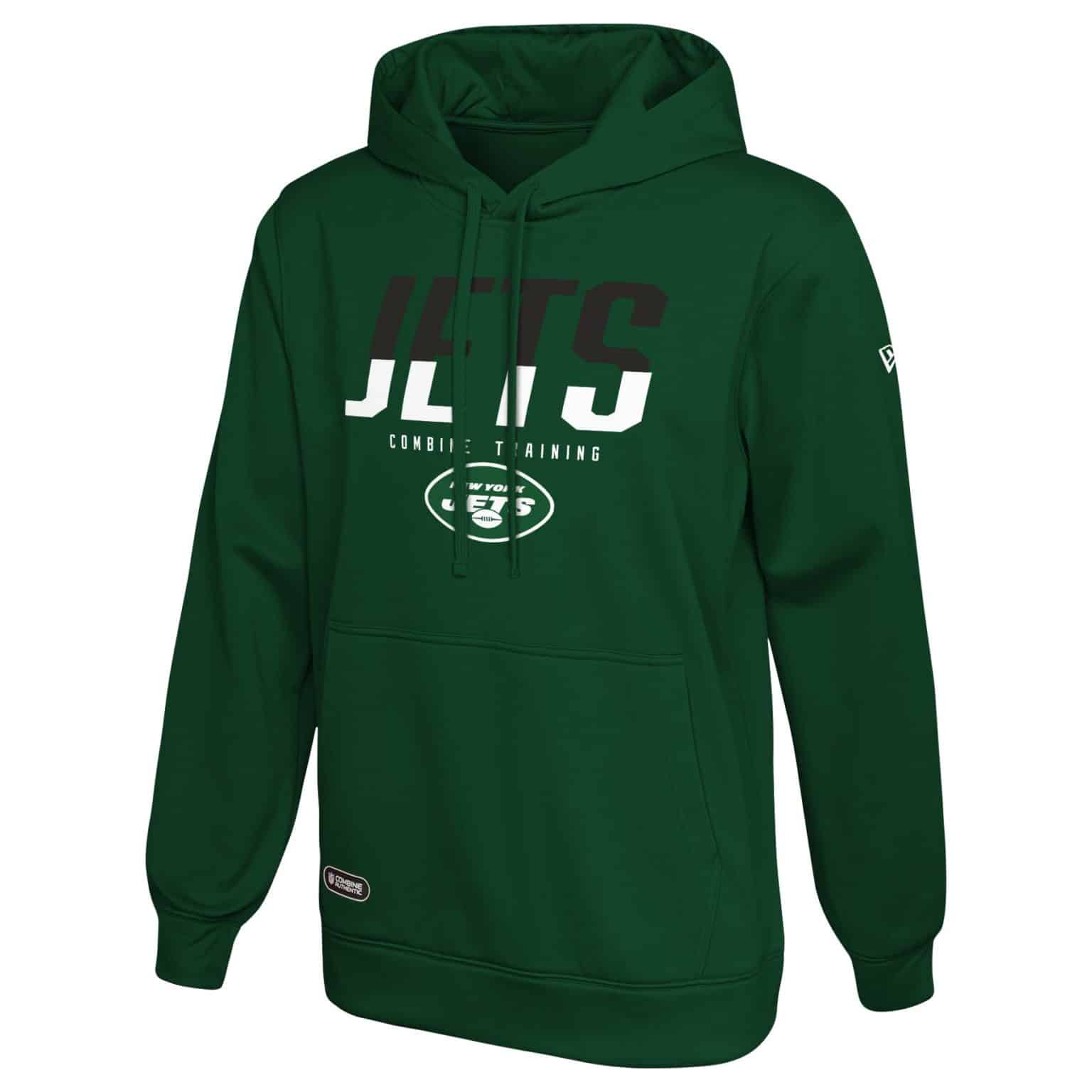 New York Jets Men's New Era Green Big Stage Pullover Hoodie Detroit