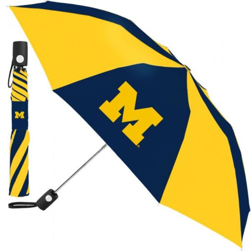 Michigan Wolverines Automatic Folding Umbrella