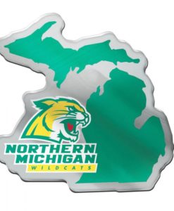 Northern Michigan Wildcats Michigan Acrylic Auto Emblem Decal
