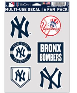 New York Yankees Decal Multi Use Fan 6 Pack
