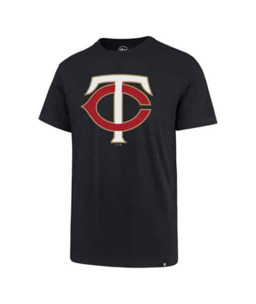 Minnesota Twins Men's 47 Brand Navy Imprint Super Rival T-Shirt Tee