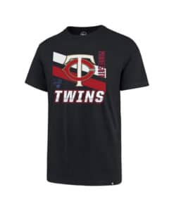 Minnesota Twins Men's 47 Brand Navy Line Drive Super Rival T-Shirt Tee