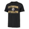 Pittsburgh Steelers Men's 47 Brand Vintage Black Arch Franklin T-Shirt Tee