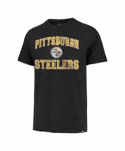 Pittsburgh Steelers Men's 47 Brand Vintage Black Arch Franklin T-Shirt Tee