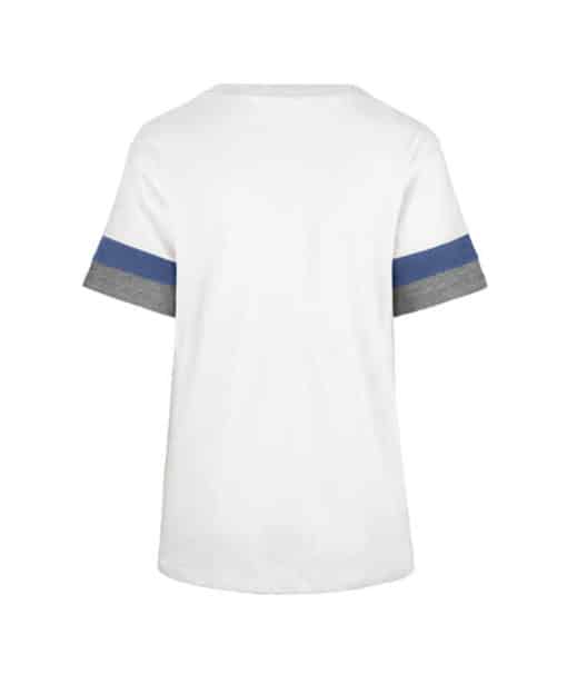 Detroit Lions Women's 47 Brand Sandstone Striped T-Shirt Tee - Image 2