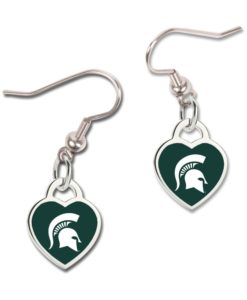 Michigan State Spartans Heart Earrings