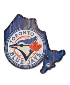 Toronto Blue Jays Blue State Shape Wood Sign