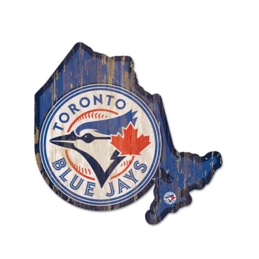 Toronto Blue Jays Blue State Shape Wood Sign