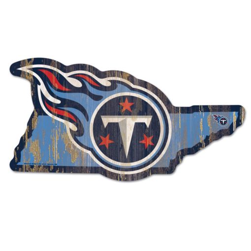 Tennessee Titans Blue State Shape Wood Sign