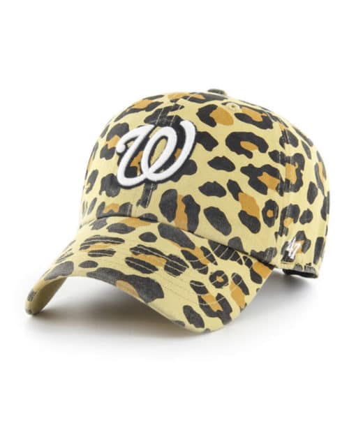 Washington Nationals Women's 47 Brand Light Gold Bagheera Clean Up Adjustable Hat