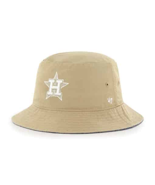 Houston Astros 47 Brand Khaki Chambray Ballpark Bucket Hat