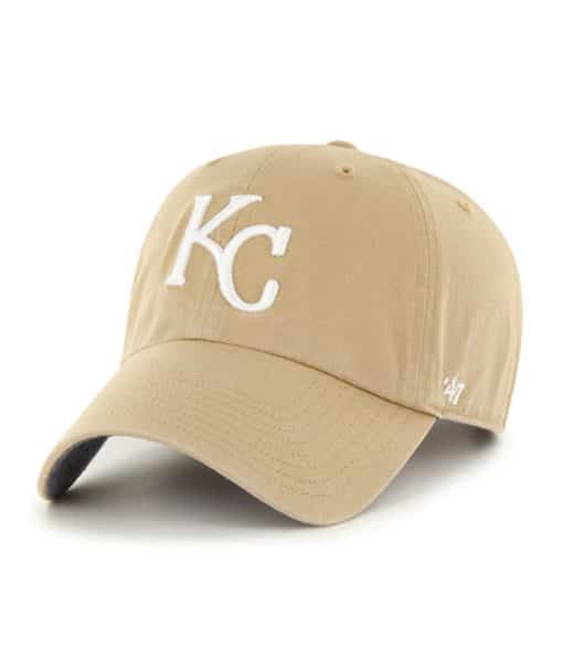 Kansas City Royals 47 Brand Khaki Chambray Ballpark Clean Up Adjustable Hat