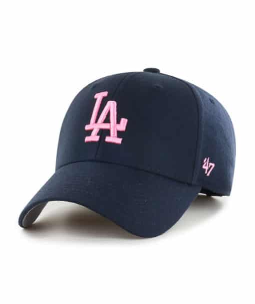 Los Angeles Dodgers 47 Brand Pink Navy MVP Adjustable Hat