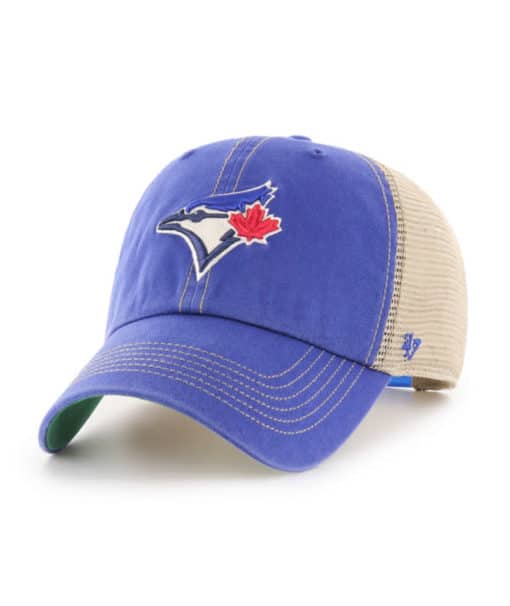 Toronto Blue Jays 47 Brand Blue Trawler Clean Up Khaki Mesh Snapback Hat