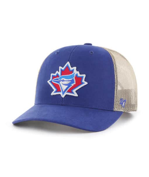Toronto Blue Jays 47 Brand Cooperstown Vintage Blue Trucker Mesh Snapback Hat