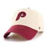 Philadelphia Phillies 47 Brand Cooperstown Natural Cardinal Clean Up Adjustable Hat