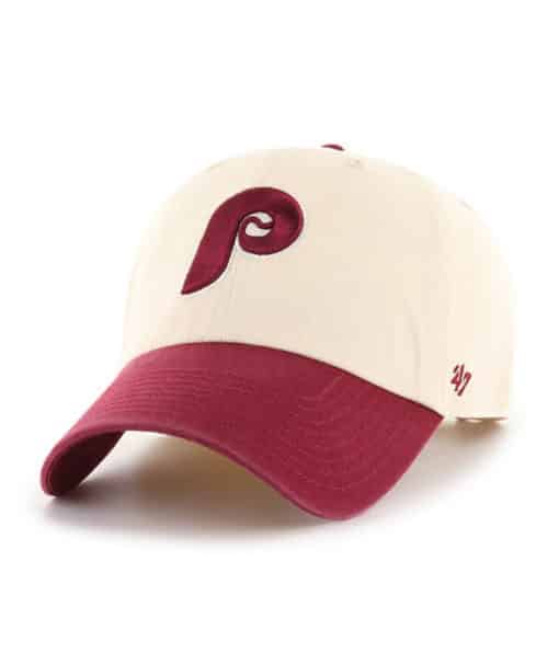 Philadelphia Phillies 47 Brand Cooperstown Natural Cardinal Clean Up Adjustable Hat