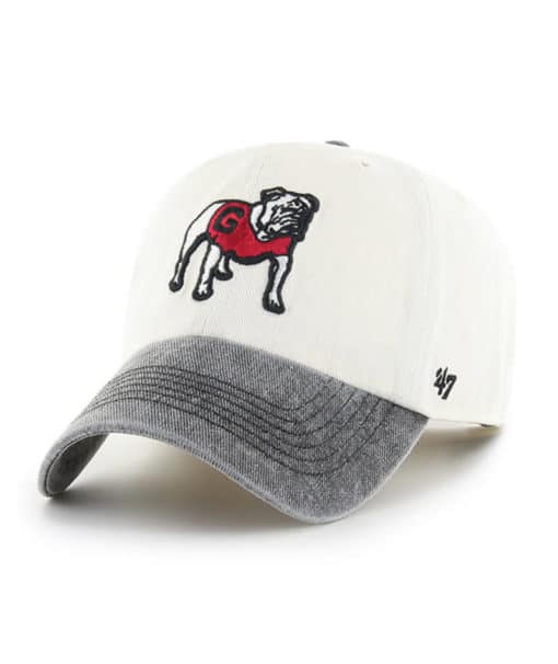 Georgia Bulldogs 47 Brand Apollo Vintage White Clean Up Snapback Hat