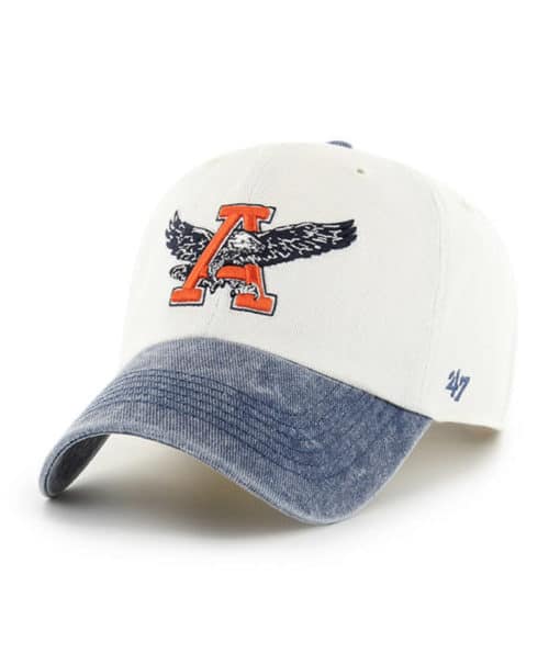 Auburn Tigers 47 Brand Apollo Vintage White Clean Up Snapback Hat