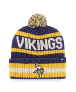 Minnesota Vikings 47 Brand Purple Yellow Bering Cuff Knit Hat