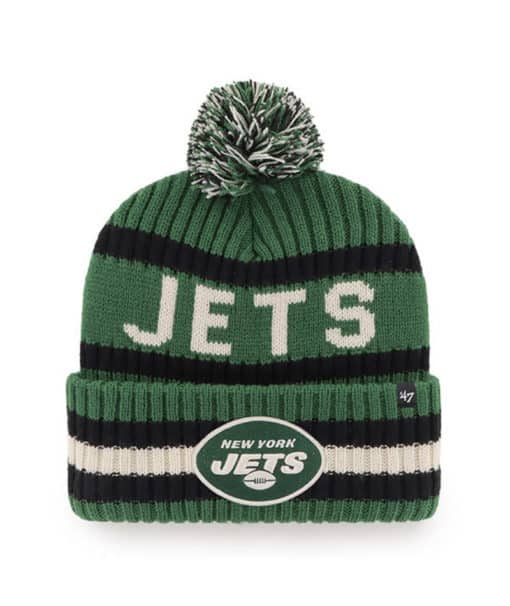 New York Jets 47 Brand Bering Vintage Green Cuff Knit Hat