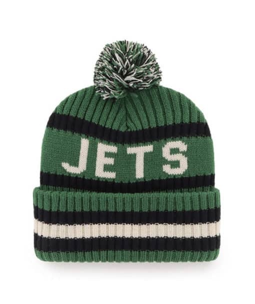 New York Jets 47 Brand Bering Vintage Green Cuff Knit Hat - Image 2