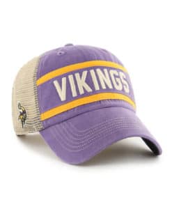 Minnesota Vikings 47 Brand Vintage Purple Juncture Khaki Mesh Snapback Hat