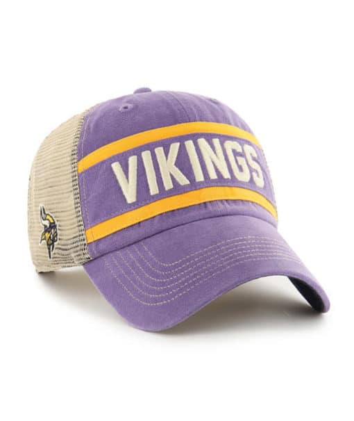 Minnesota Vikings 47 Brand Vintage Purple Juncture Khaki Mesh Snapback Hat